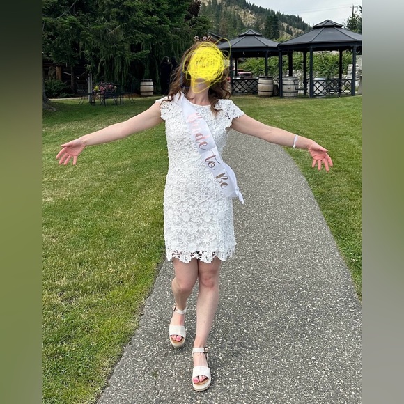 Lulus Romance Language white backless lace dress - Picture 5 of 5